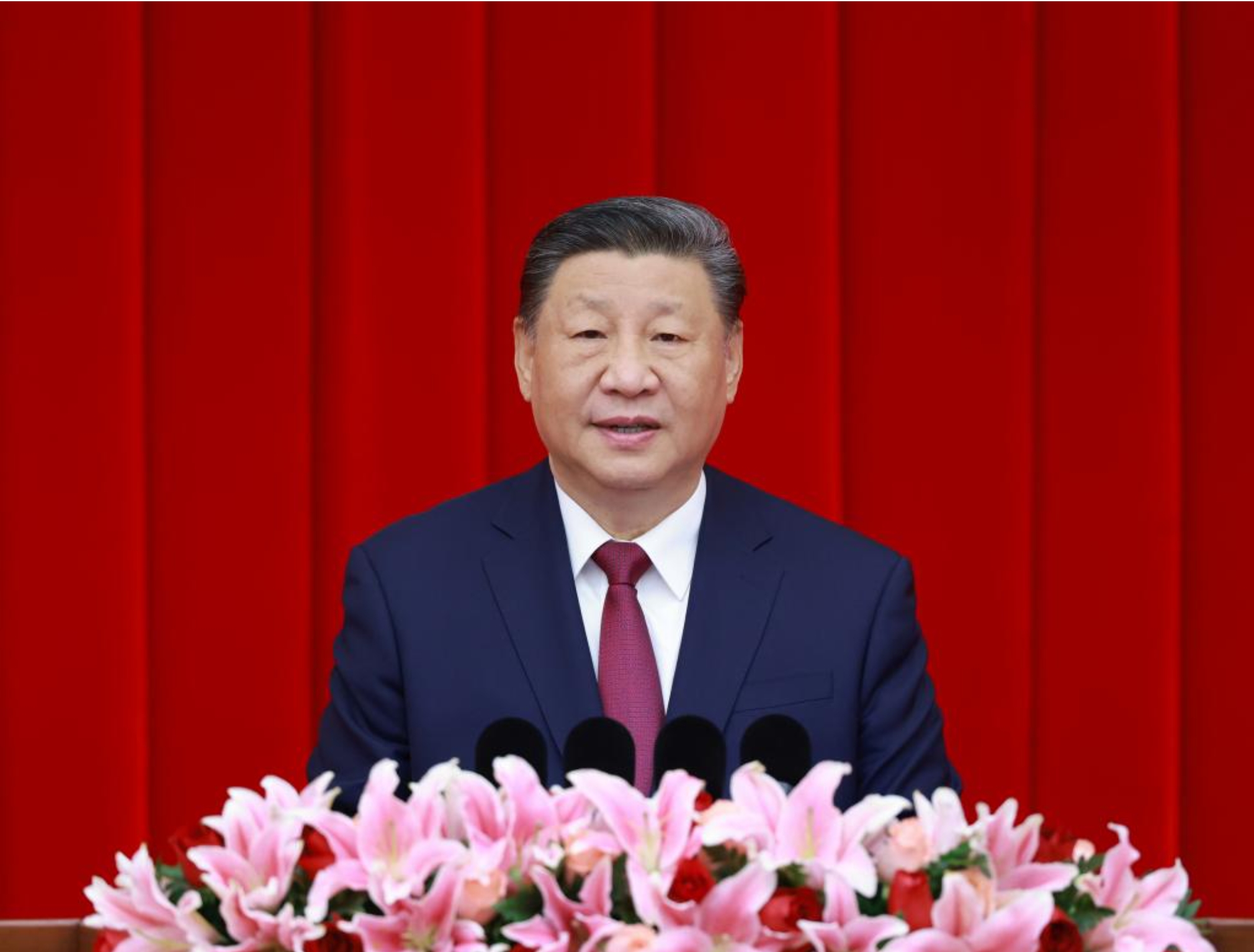 El presidente chino, Xi Jinping, también secretario general del Comité Central del Partido Comunista de China y presidente de la Comisión Militar Central, pronuncia un importante discurso en una reunión organizada por el Comité Nacional de la Conferencia Consultiva Política del Pueblo Chino (CCPPCh) para dar la bienvenida al A?o Nuevo, en Beijing, capital de China, el 31 de diciembre de 2024. (Xinhua/Wang Ye)